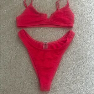 Vibrant Red Bikini Set